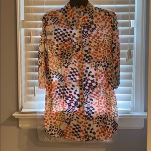 Cabi patterned button down shirt